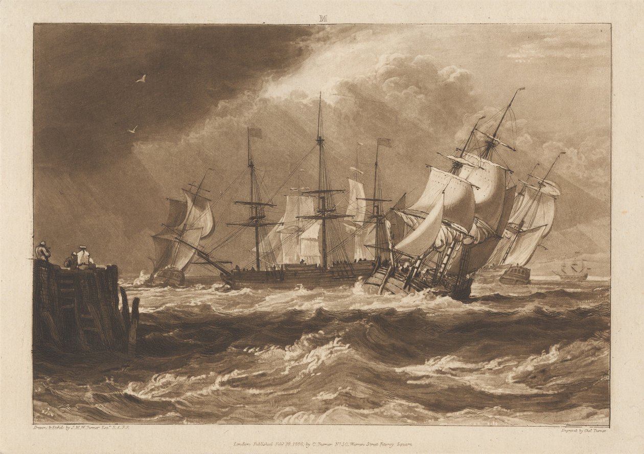 Laivoja tuulessa tekijältä Joseph Mallord William Turner
