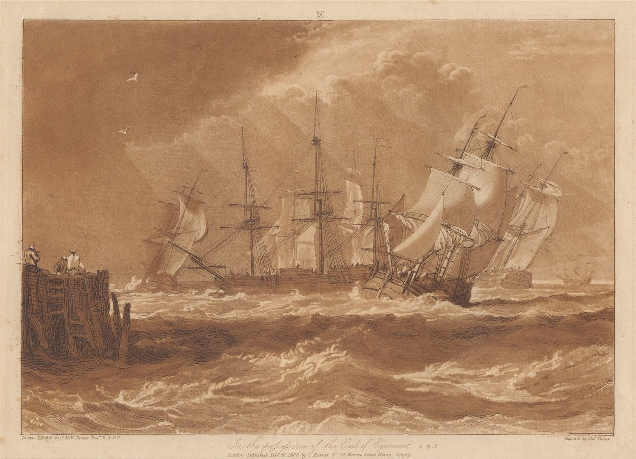 Laivoja tuulenvireessä tekijältä Joseph Mallord William Turner