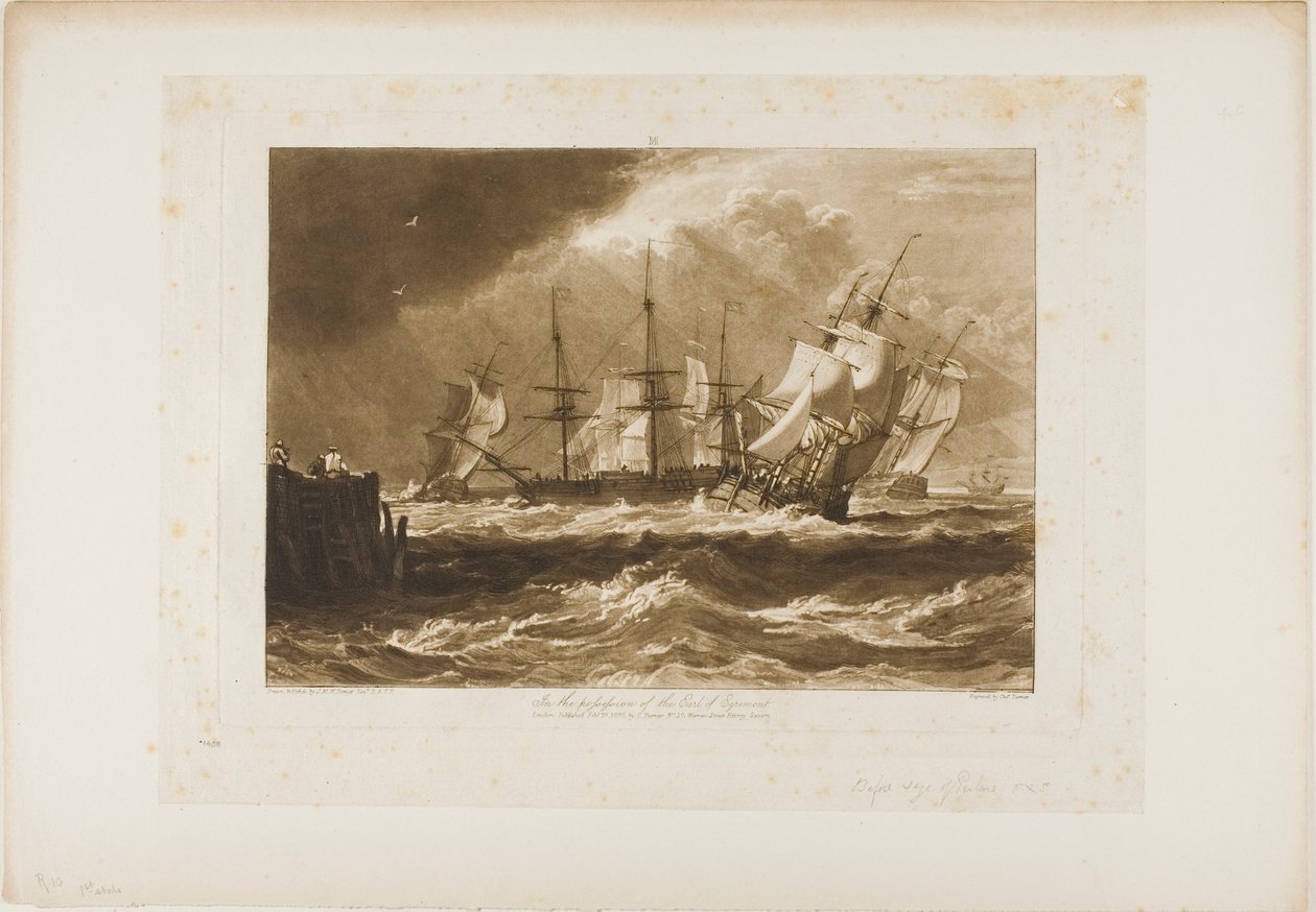 Toimitetaan Breezessä, levy 10 Liber Studiorumilta tekijältä Joseph Mallord William Turner
