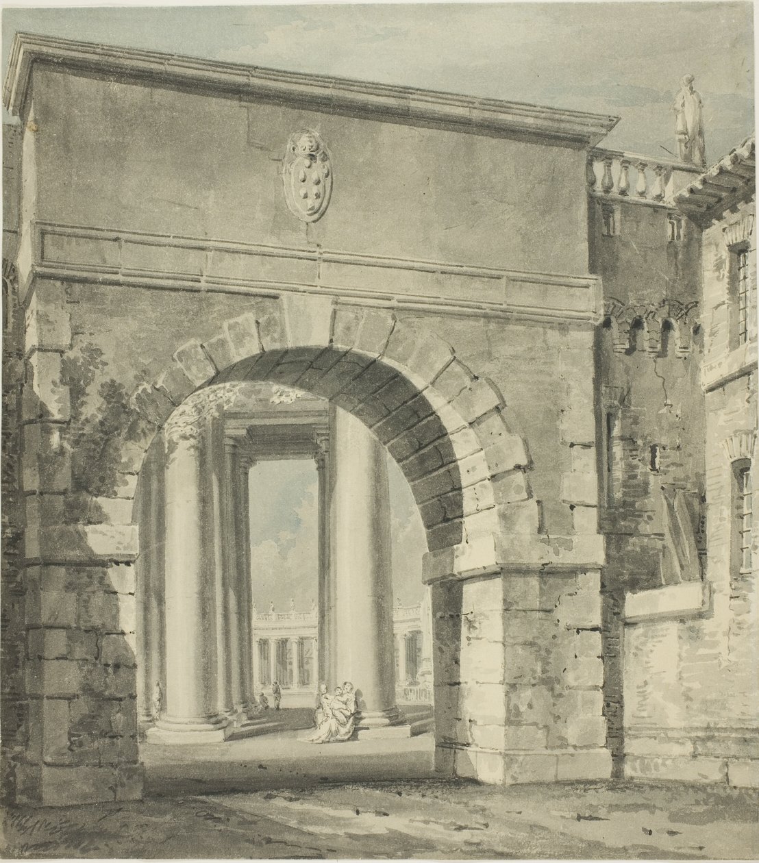 Pyhän Pietarin kirkko Porta Angelican kautta nähtynä tekijältä Joseph Mallord William Turner