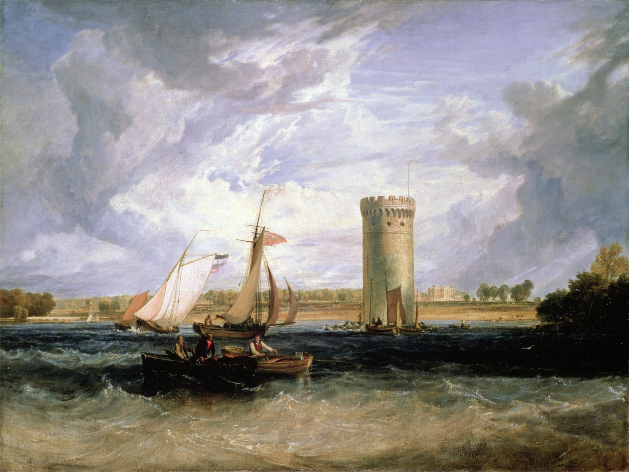 Tabley, Sir J.F. Leicester Bt.:n paikka: Tuulinen päivä tekijältä Joseph Mallord William Turner