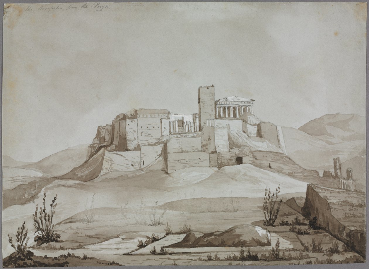 Akropolis Pnyxistä, Ateena, Kreikka. tekijältä Joseph Mallord William Turner