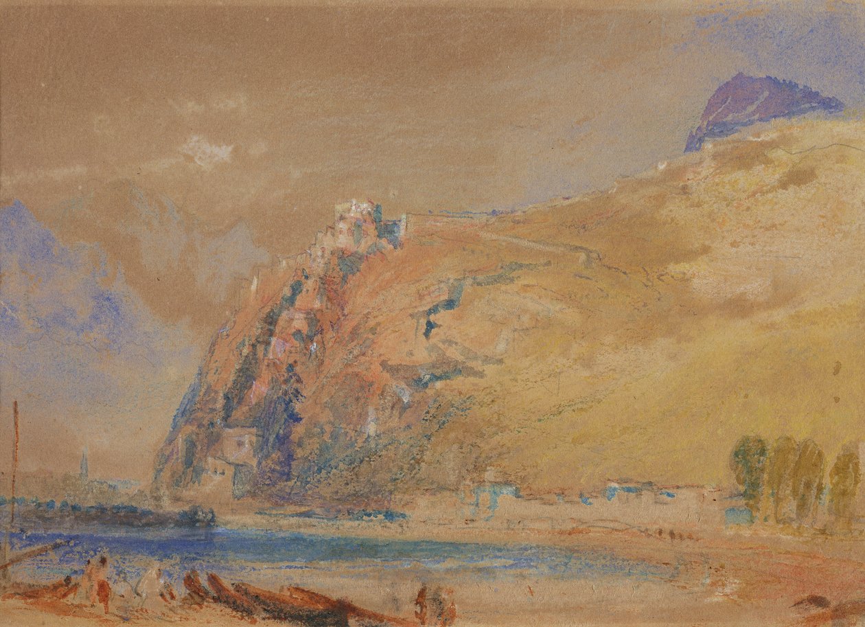 Bastille Grenoblessa Iseren laaksosta, n. 1836 (akvarelli paperille) tekijältä Joseph Mallord William Turner