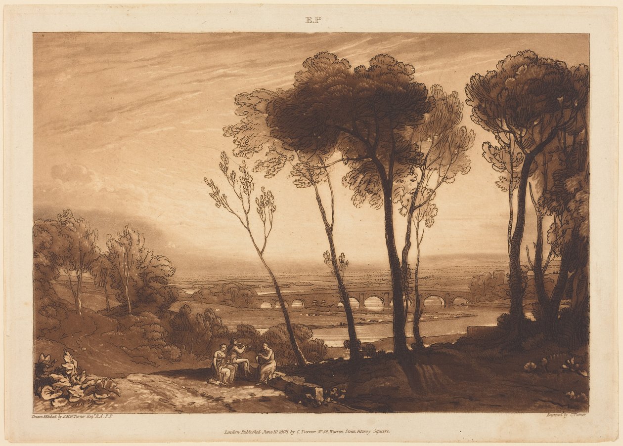 Keskietäisyydellä oleva silta tekijältä Joseph Mallord William Turner