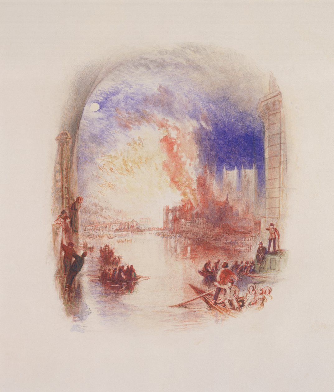 Eduskuntatalojen polttaminen tekijältä Joseph Mallord William Turner