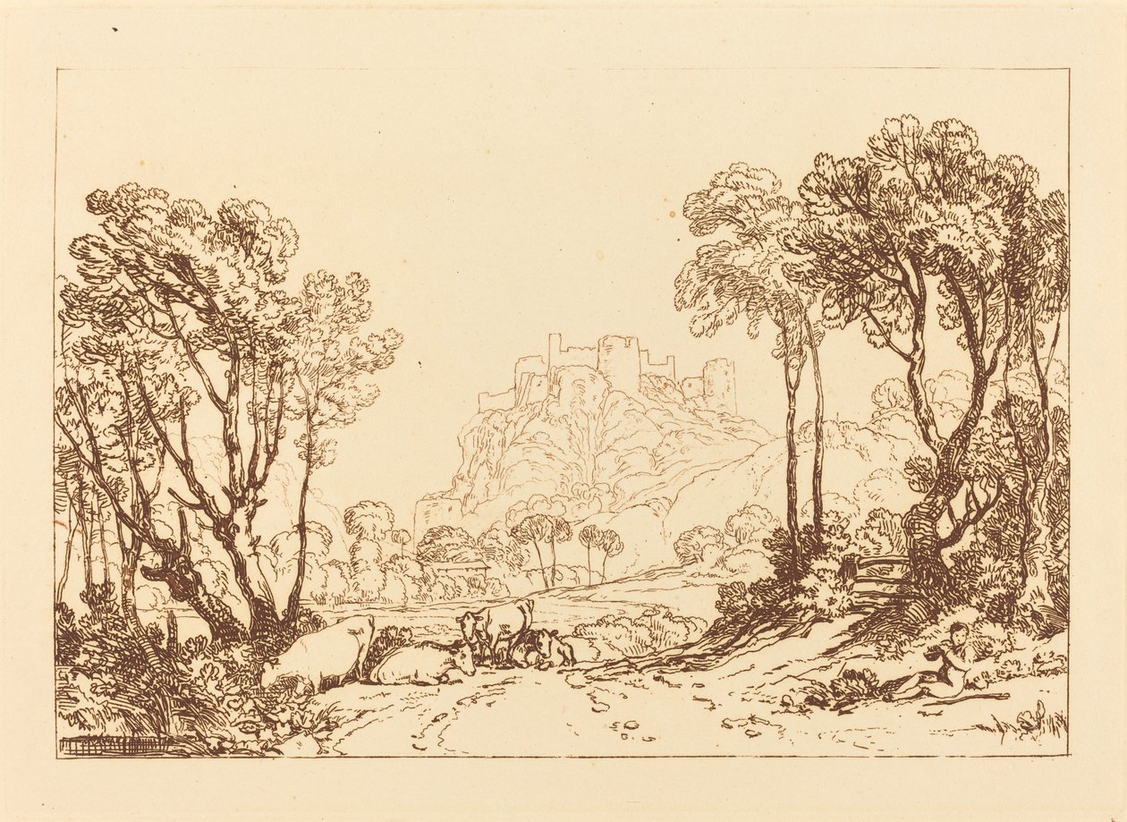 Linna niittyjen yläpuolella tekijältä Joseph Mallord William Turner