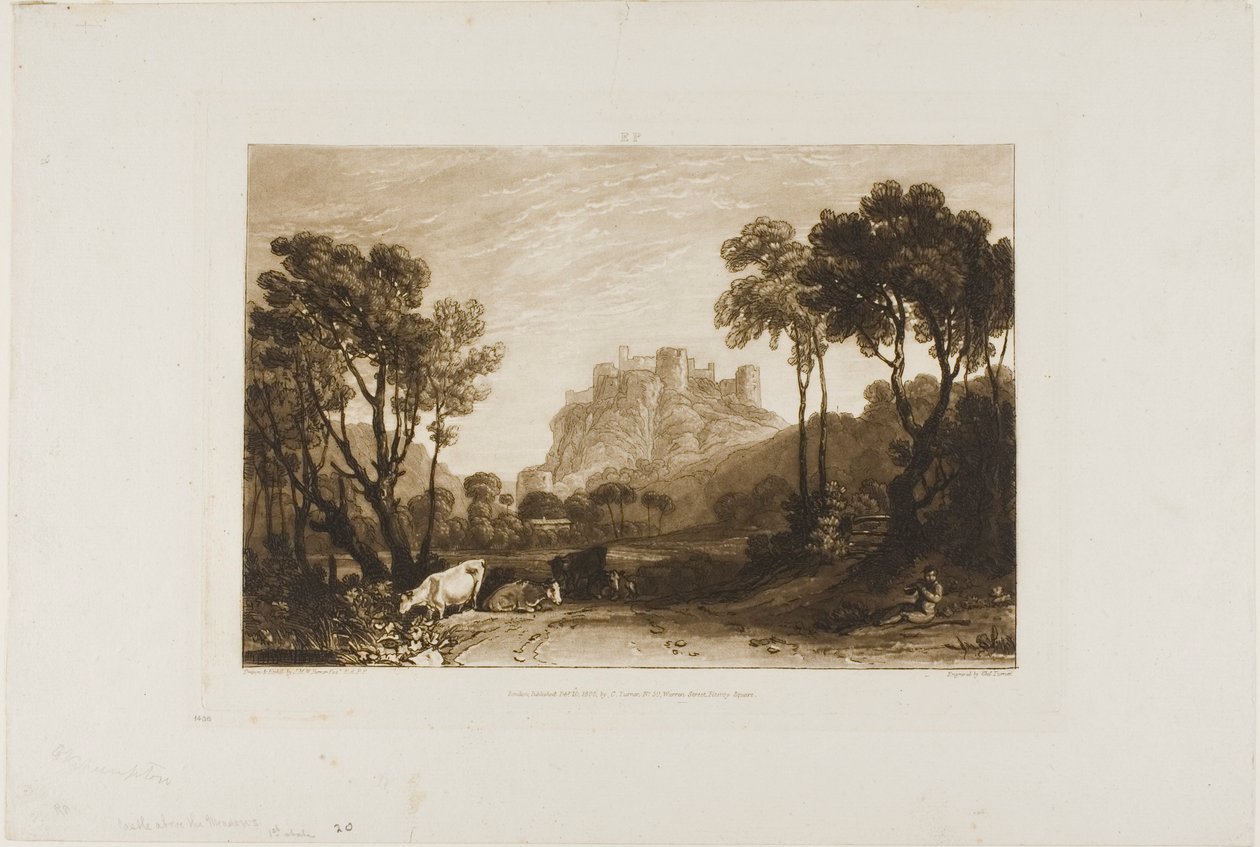 Castle Above the Meadows, levy 8 Liber Studiorumilta tekijältä Joseph Mallord William Turner
