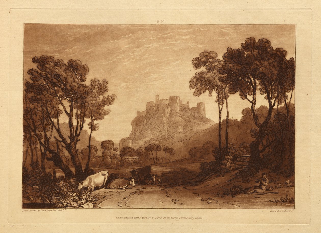 Linnake niittyjen yläpuolella tekijältä Joseph Mallord William Turner