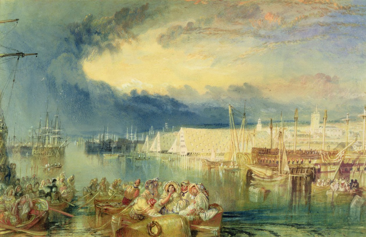 Huonekalut ja erilaiset esineet 1100- ja 1300-luvuilta tekijältä Joseph Mallord William Turner