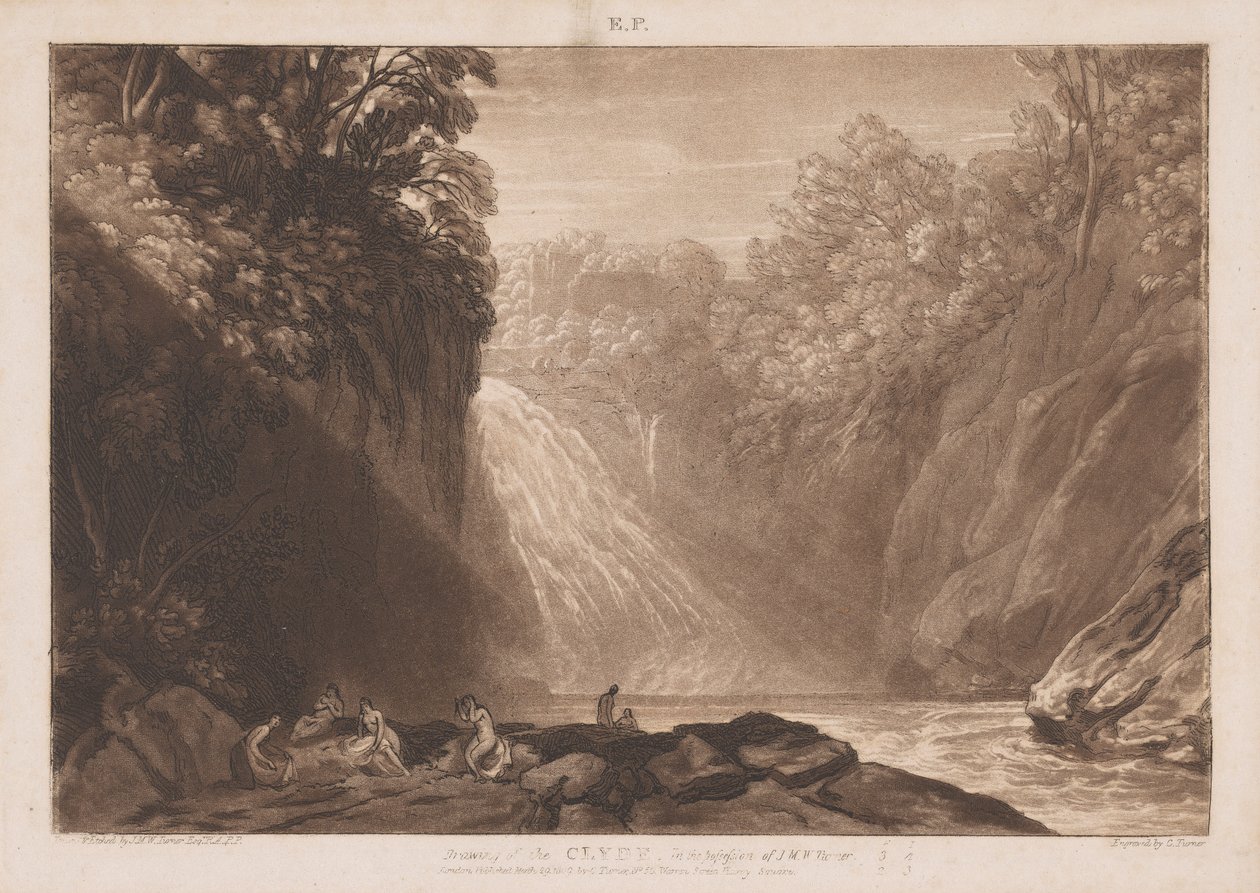 Clyden piirustus tekijältä Joseph Mallord William Turner