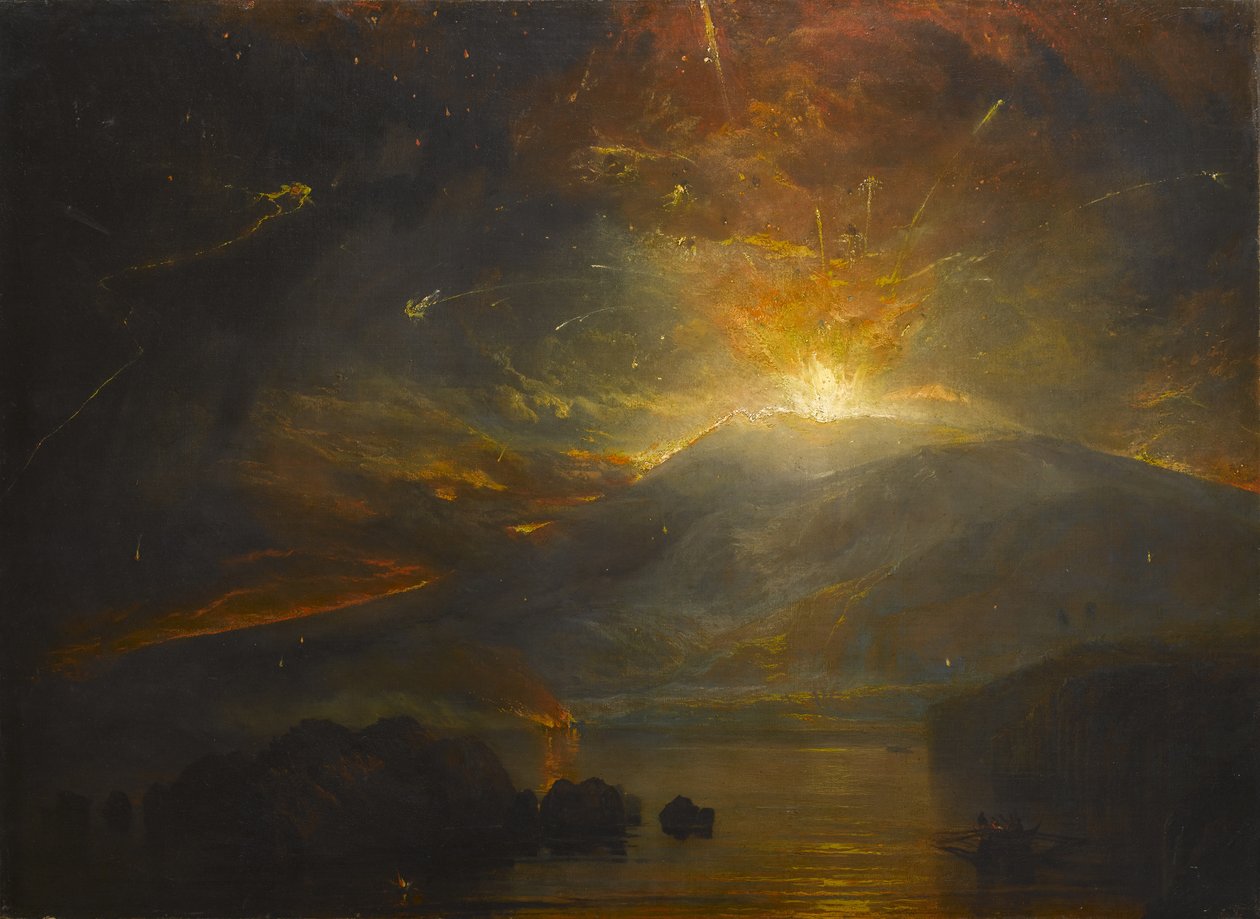 Soufriere-vuorten purkaus St. Vincentin saarella, 30. huhtikuuta 1812, 1815 tekijältä Joseph Mallord William Turner