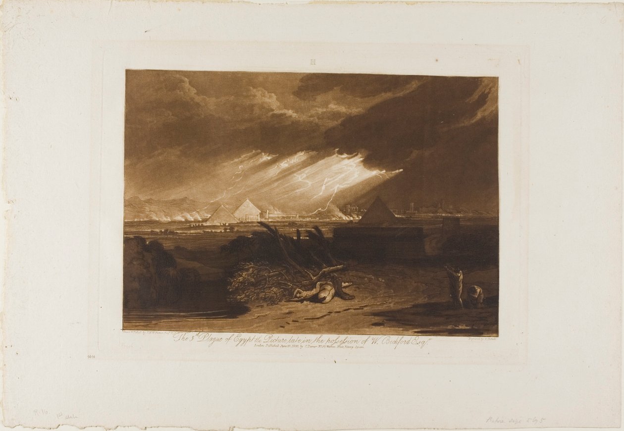 Egyptin viides rutto, levy 16 Liber Studiorumilta tekijältä Joseph Mallord William Turner