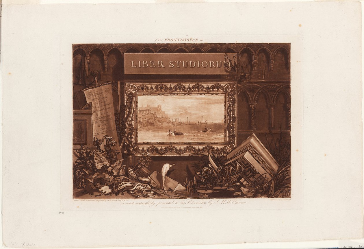 Tutkimuskirjan etukappale tekijältä Joseph Mallord William Turner