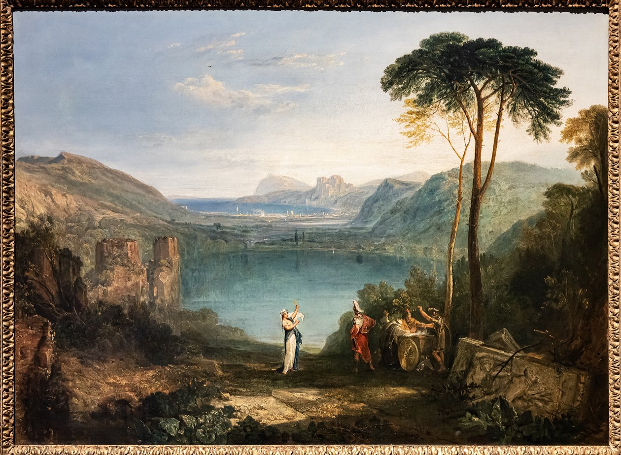 Avernuksen järvi, Aeneas, Cumaean Sybil tekijältä Joseph Mallord William Turner