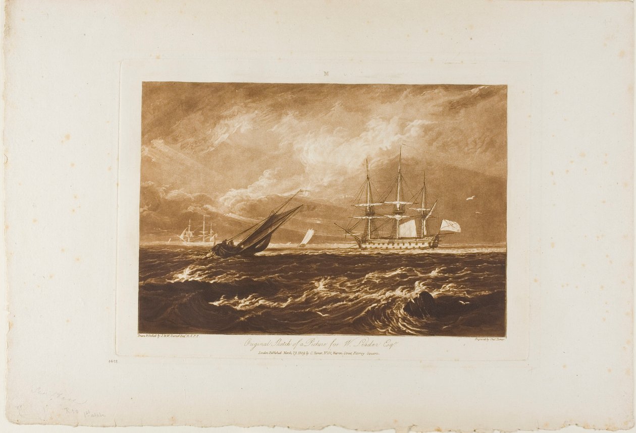 Leader Sea Piece, levy 20 Liber Studiorumilta tekijältä Joseph Mallord William Turner