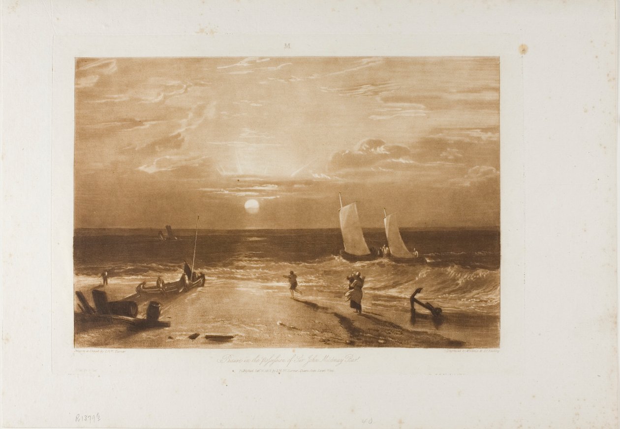 Midmay Sea-Piece, levy 40 LIber Studiorumilta tekijältä Joseph Mallord William Turner