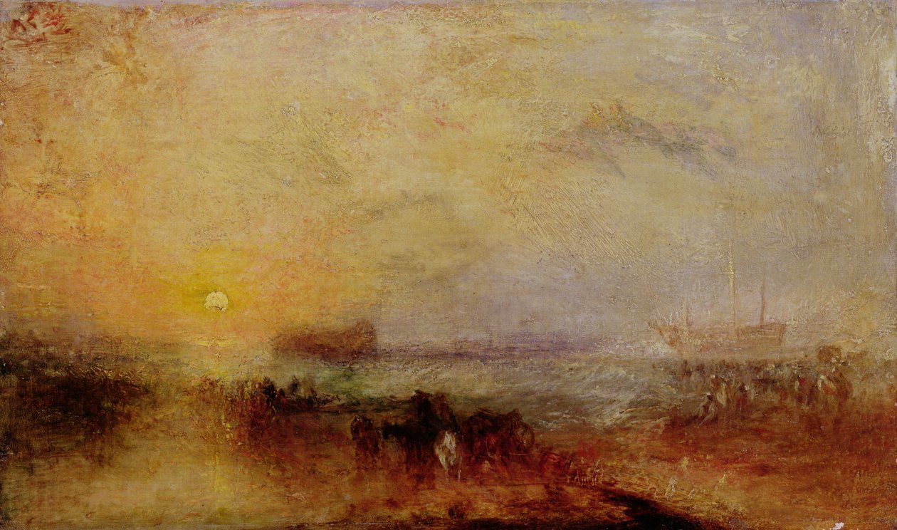Aamu haaksirikon jälkeen, noin 1835-40 (öljy kankaalle). tekijältä Joseph Mallord William Turner