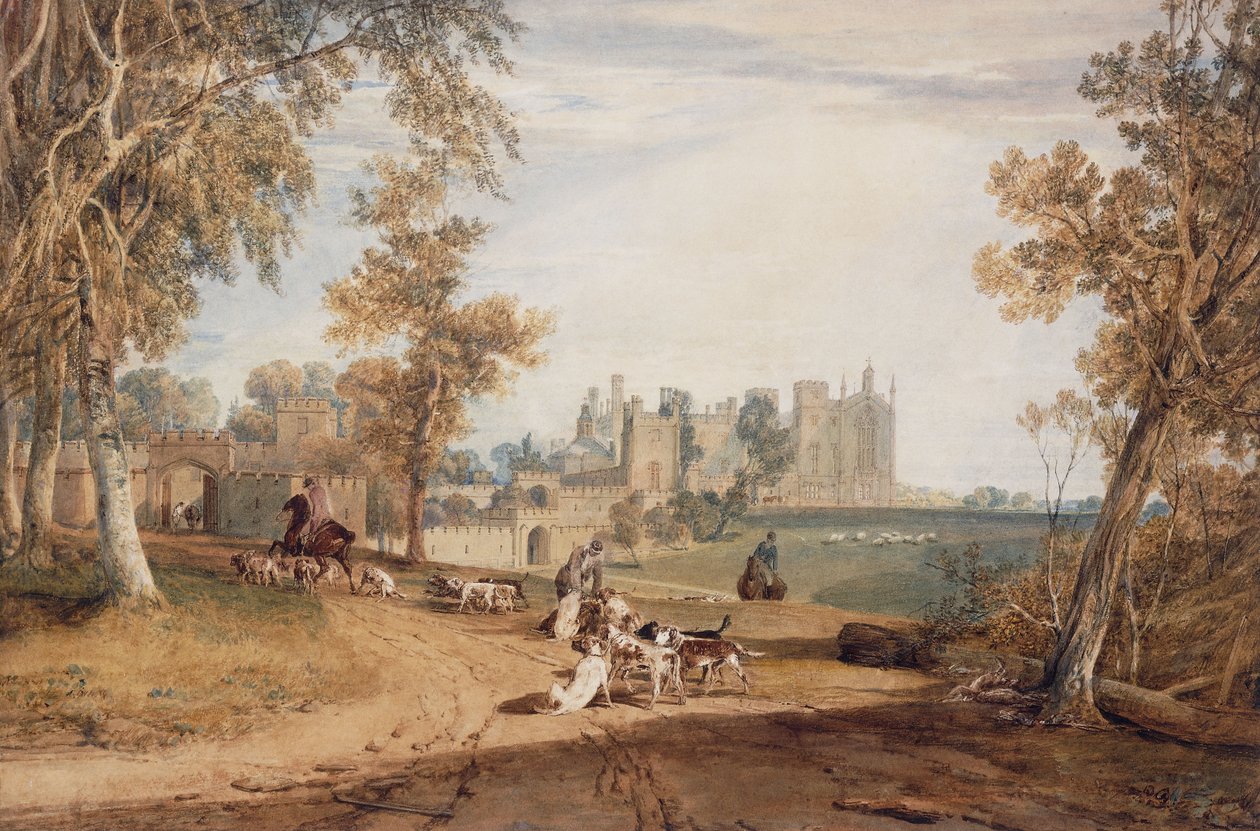 Luoteisrintama, Cassiobury, koirien ja metsästäjien kanssa, tekijältä Joseph Mallord William Turner