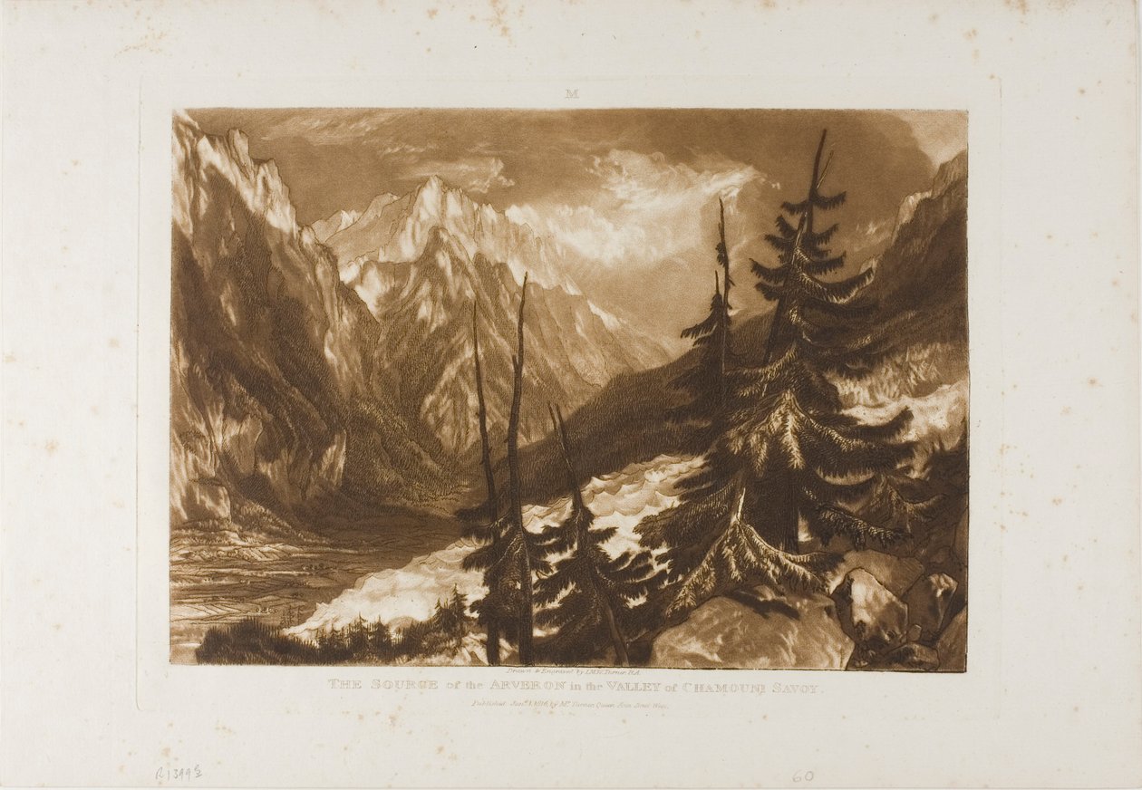 Arveronin lähde, levy 60 Liber Studiorumilta tekijältä Joseph Mallord William Turner