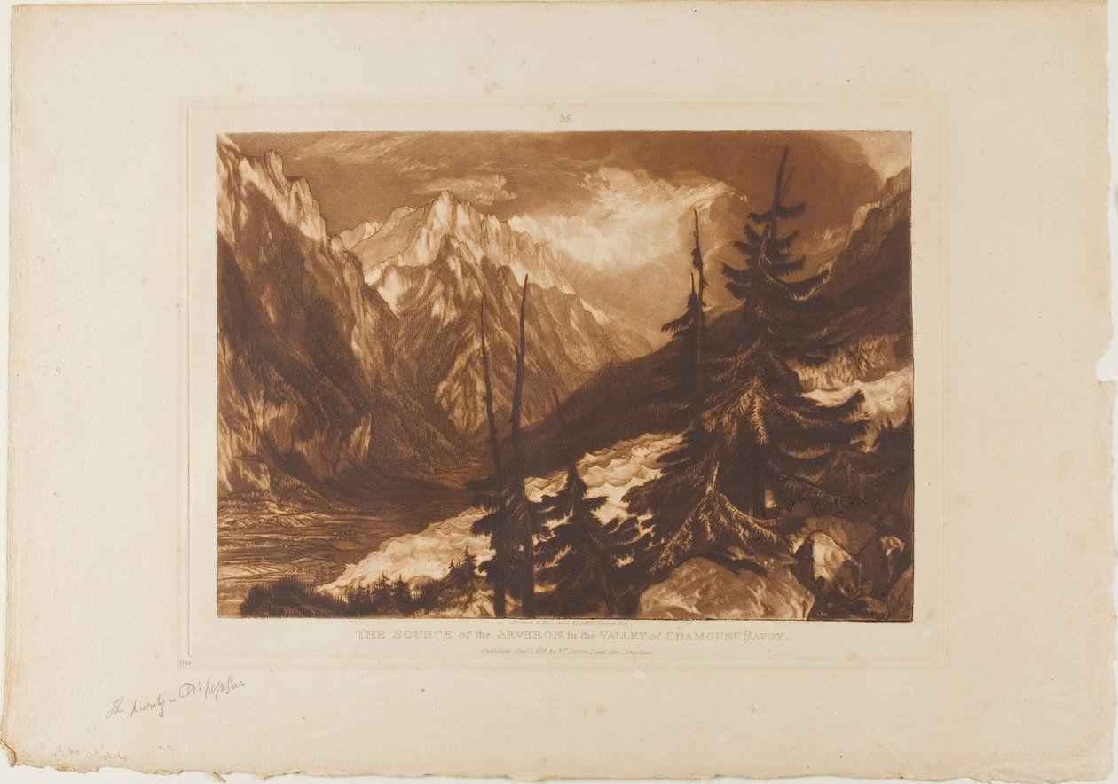 Arveronin lähde, levy 60 Liber Studiorumilta tekijältä Joseph Mallord William Turner