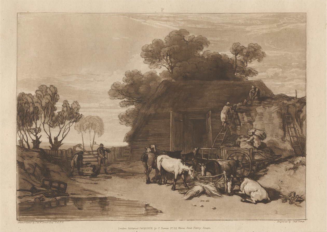 Olkipiha tekijältä Joseph Mallord William Turner
