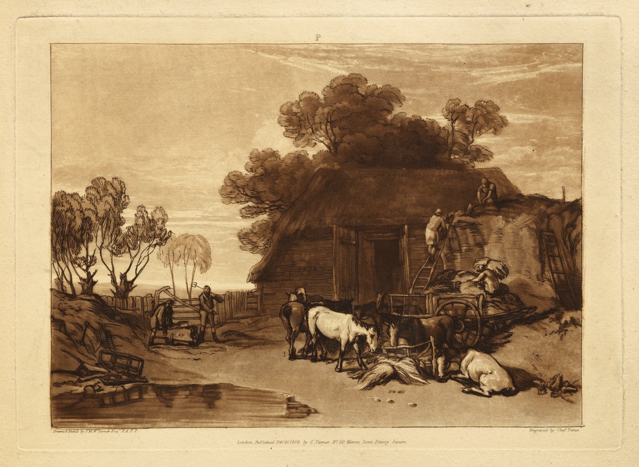 Olkipiha tekijältä Joseph Mallord William Turner