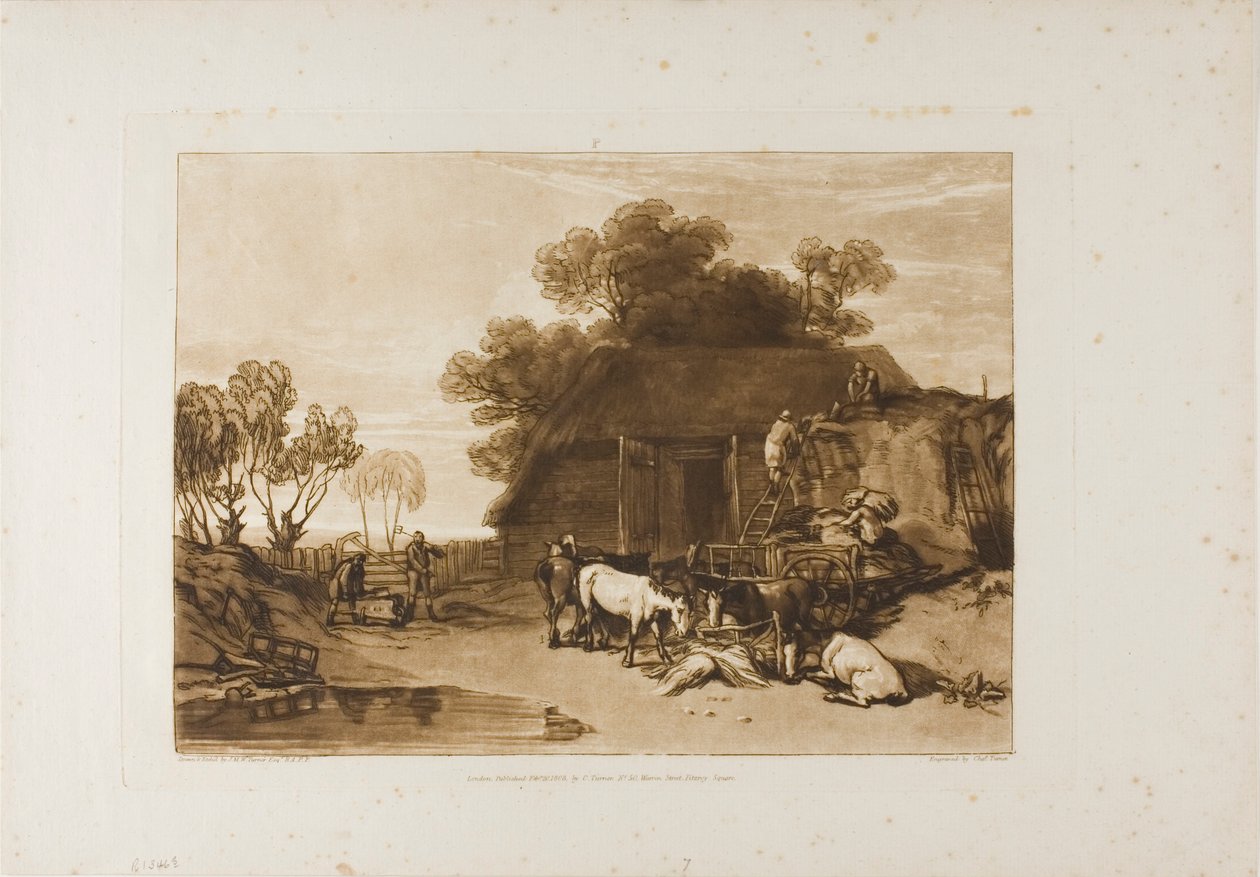 Olkipiha, levy 7 Liber Studiorumilta tekijältä Joseph Mallord William Turner