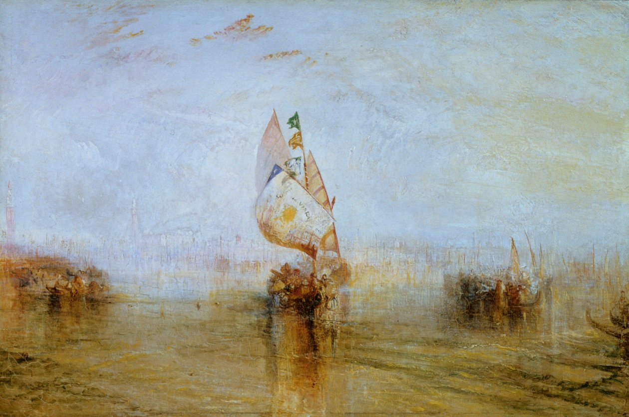 Venetsian aurinko lähdössä merelle, 1843 tekijältä Joseph Mallord William Turner