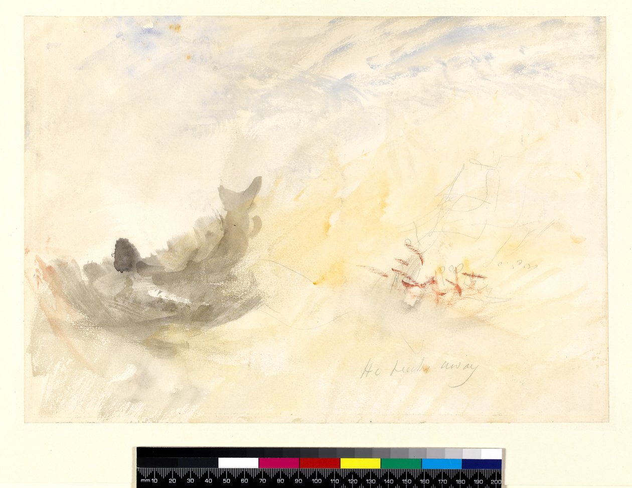 Whaler, 1845 (wc kynällä paperilla) tekijältä Joseph Mallord William Turner