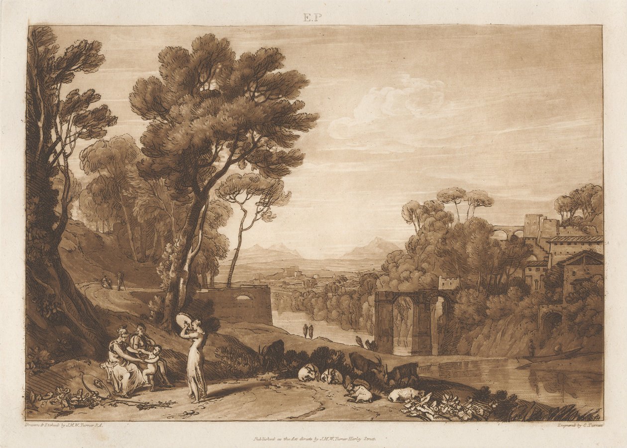 Nainen ja tamburiini tekijältä Joseph Mallord William Turner