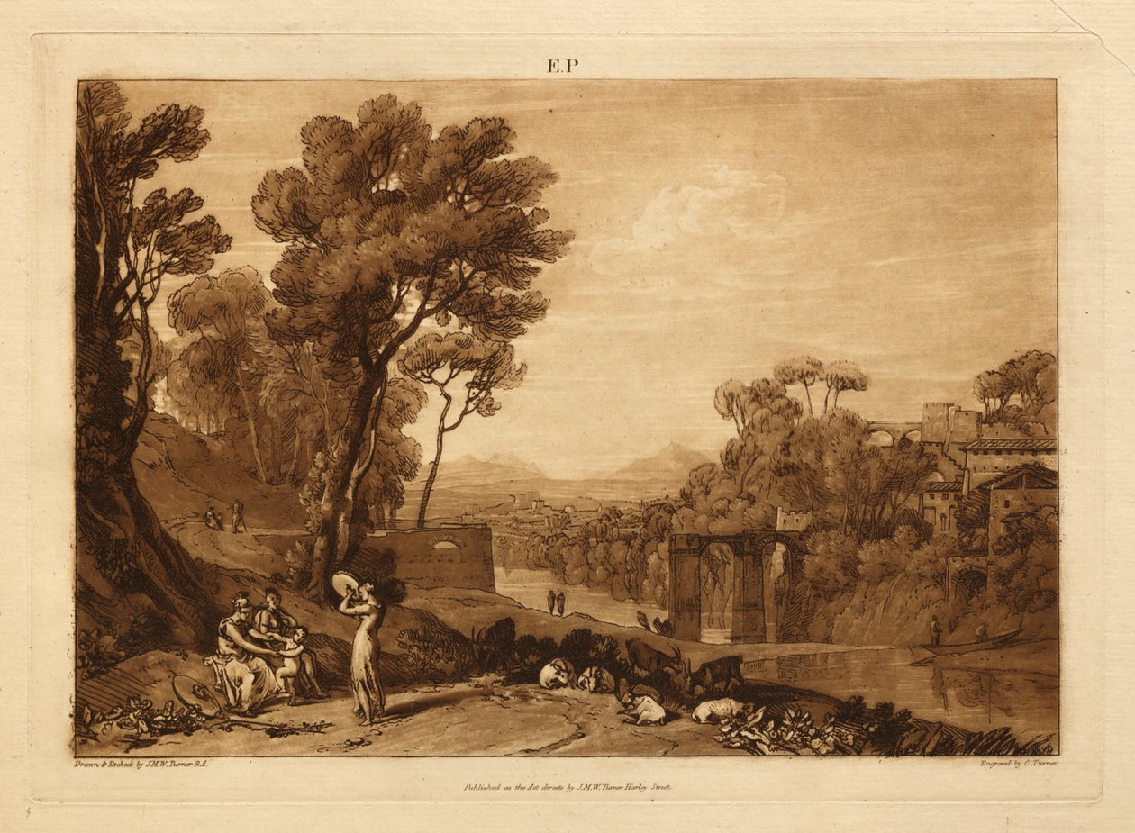 Nainen ja tamburiini tekijältä Joseph Mallord William Turner