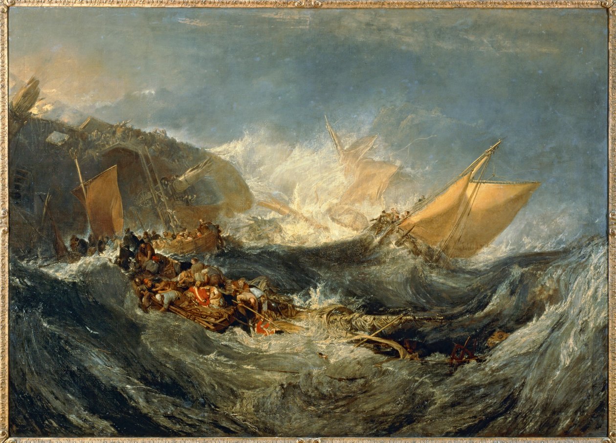 Kuljetusaluksen hylky ... (maalaus kankaalle) tekijältä Joseph Mallord William Turner