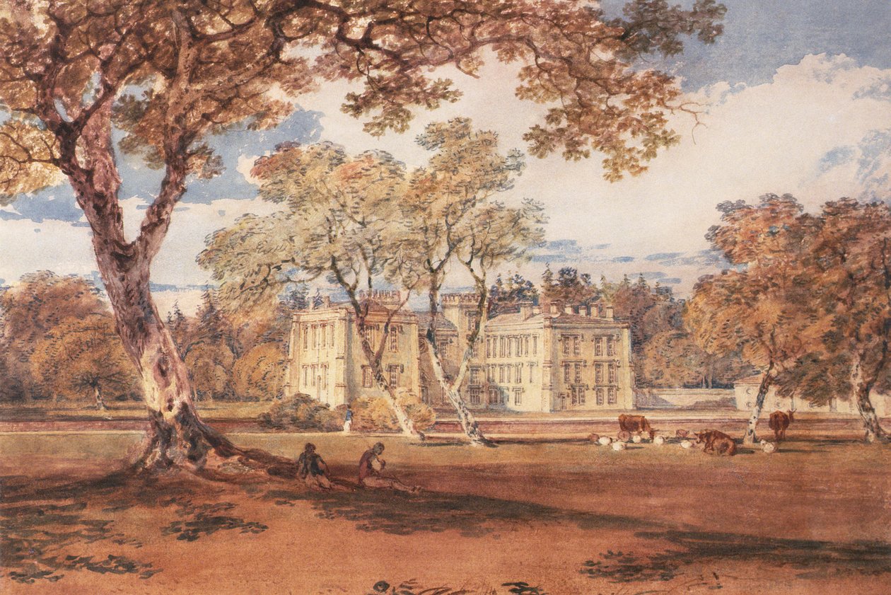 Towneley Hall, noin 1798 tekijältä Joseph Mallord William Turner