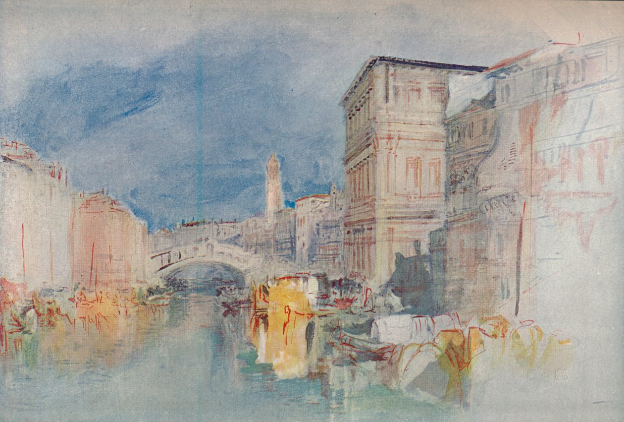 Venetsia: Casa Grimani ja Rialto, 1909 tekijältä Joseph Mallord William Turner