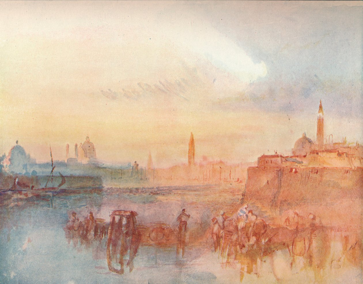 Venetsia: Tervehdys S. Giorgio Maggiorelta, 1909 tekijältä Joseph Mallord William Turner