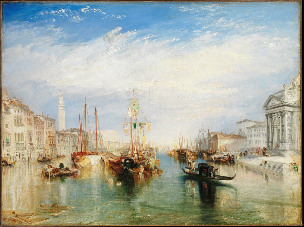 Venetsia Madonna della Saluten pylväiköstä nähtynä tekijältä Joseph Mallord William Turner