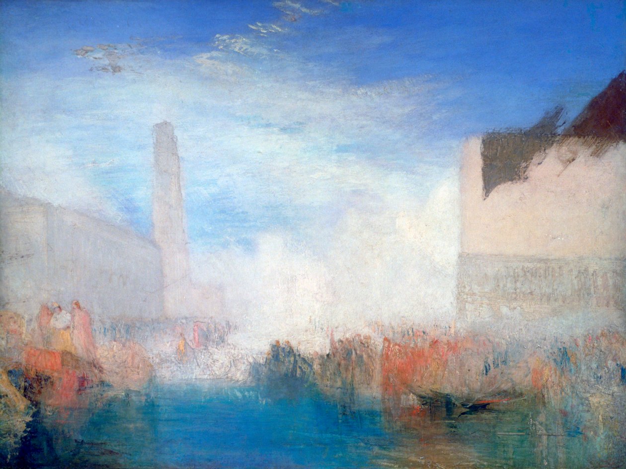 Venetsia, Piazzetta ja Dogen naimisiinmeno meren kanssa, c1835 tekijältä Joseph Mallord William Turner