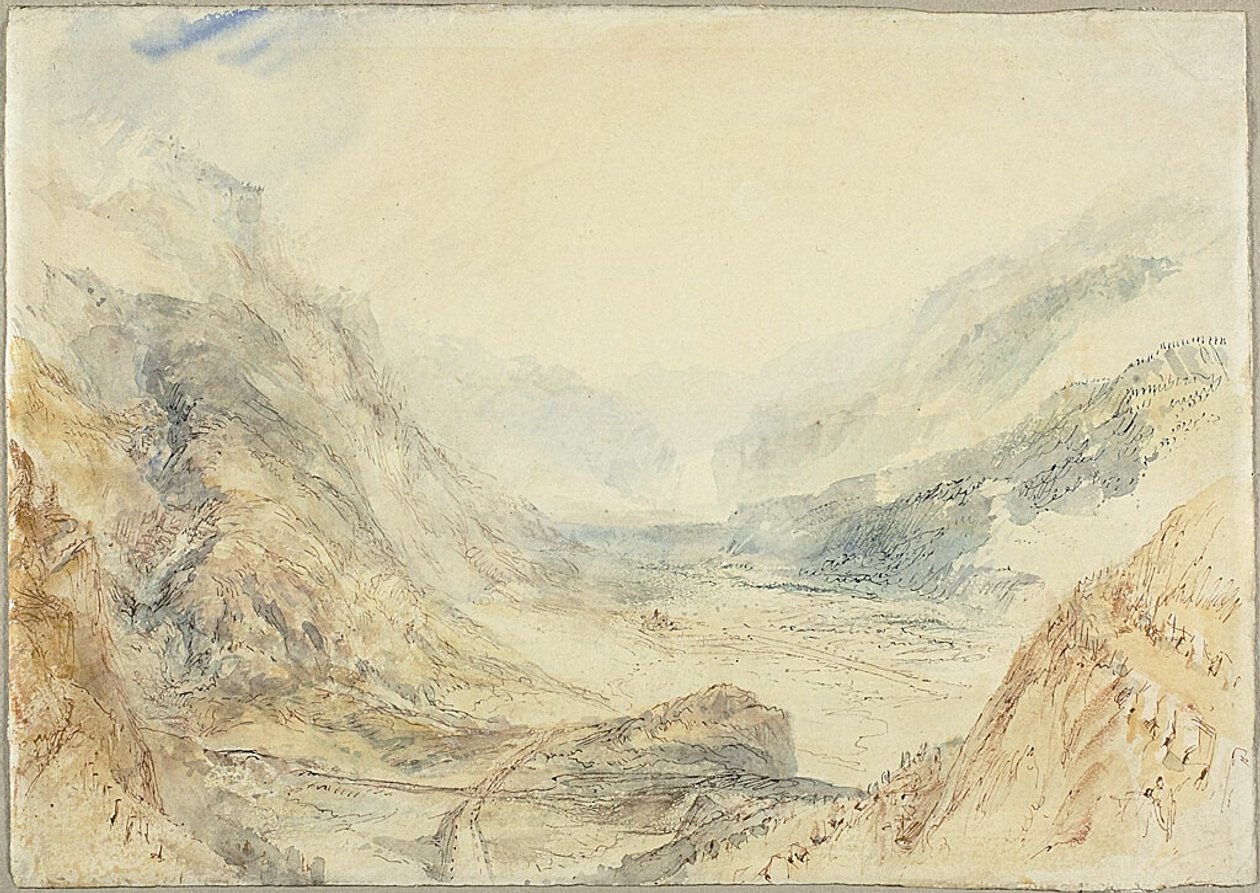 Näkymä St. Gotthardin solassa, Sveitsi tekijältä Joseph Mallord William Turner