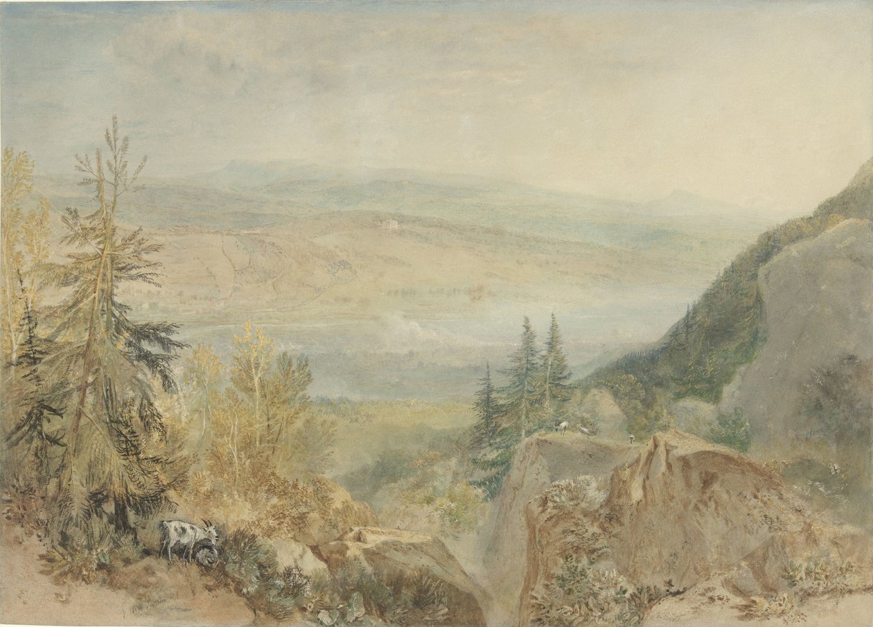 Näkymä Farnley Halliin Yorkshiressa Näkymä Farnley Halliin Yorkshiren Wharfen laaksossa tekijältä Joseph Mallord William Turner