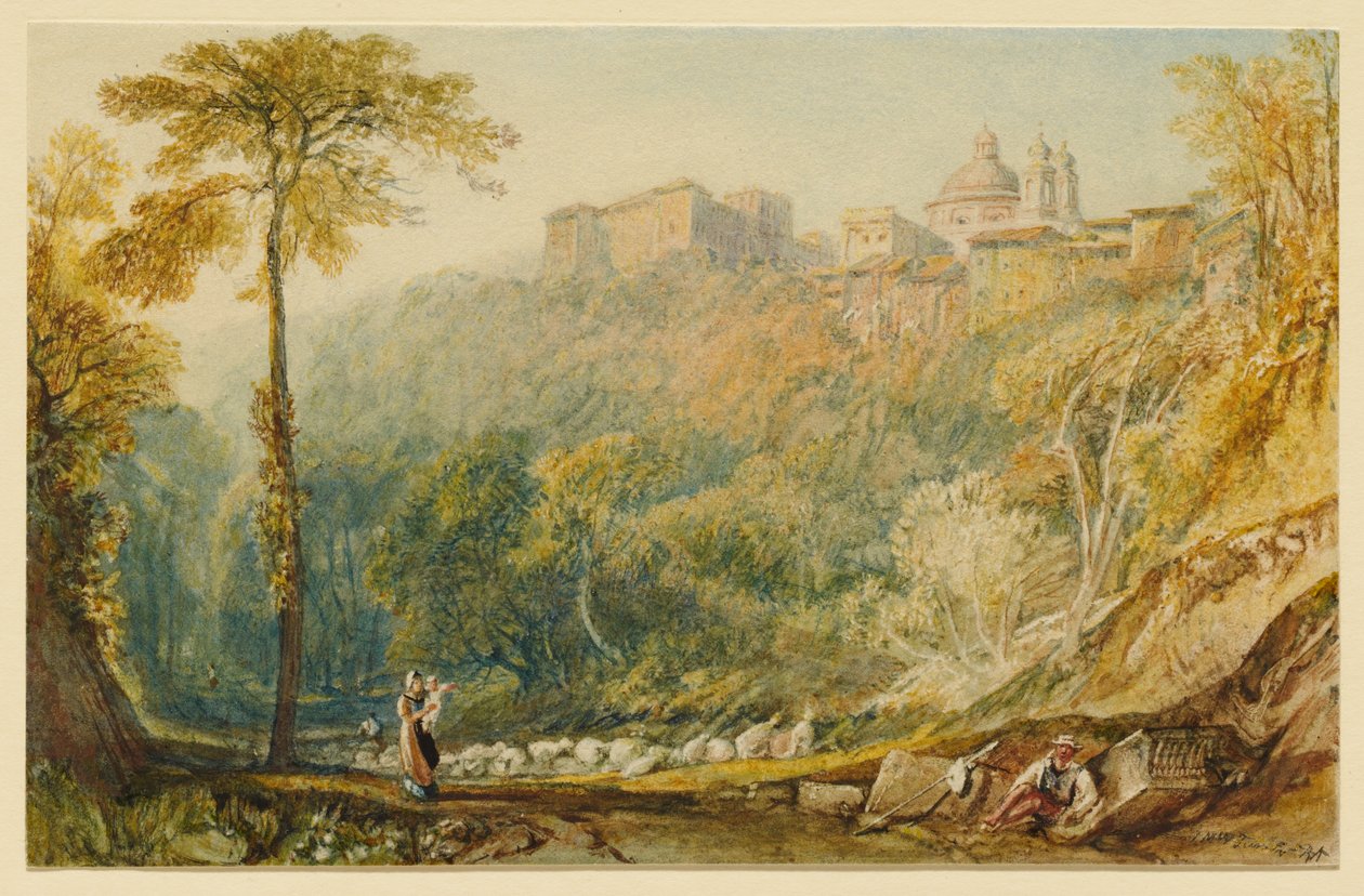 Näkymä La Ricciasta (Ariccia) tekijältä Joseph Mallord William Turner