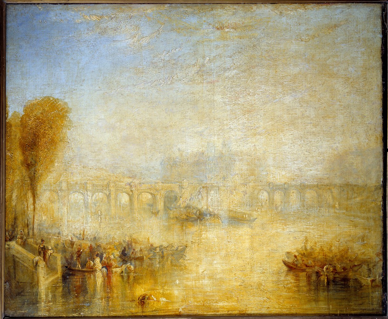 Näkymä Pont Neufista Pariisissa vuonna 1819 Joseph William Turnerin (1775-1851) maalaus tekijältä Joseph Mallord William Turner