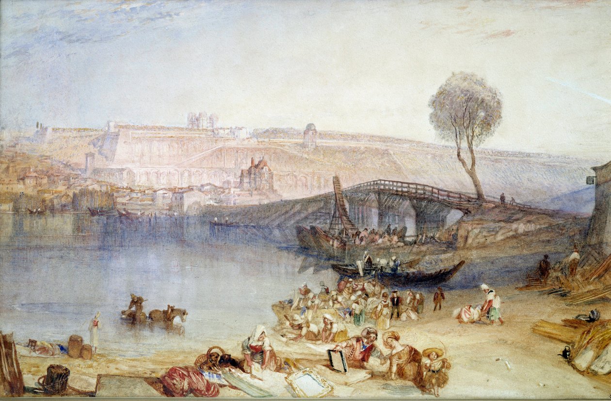 Näkymä paikalle ja Saint Germain en Layen linnalle. Joseph Mallord William Turnerin (1775-1851) maalaus tekijältä Joseph Mallord William Turner