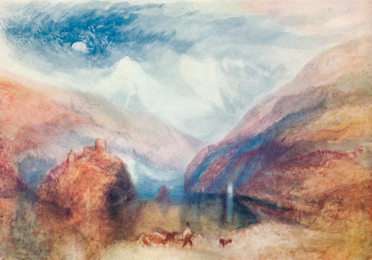Näkymä Brienz-järvelle, 1800-luku, 1910 tekijältä Joseph Mallord William Turner