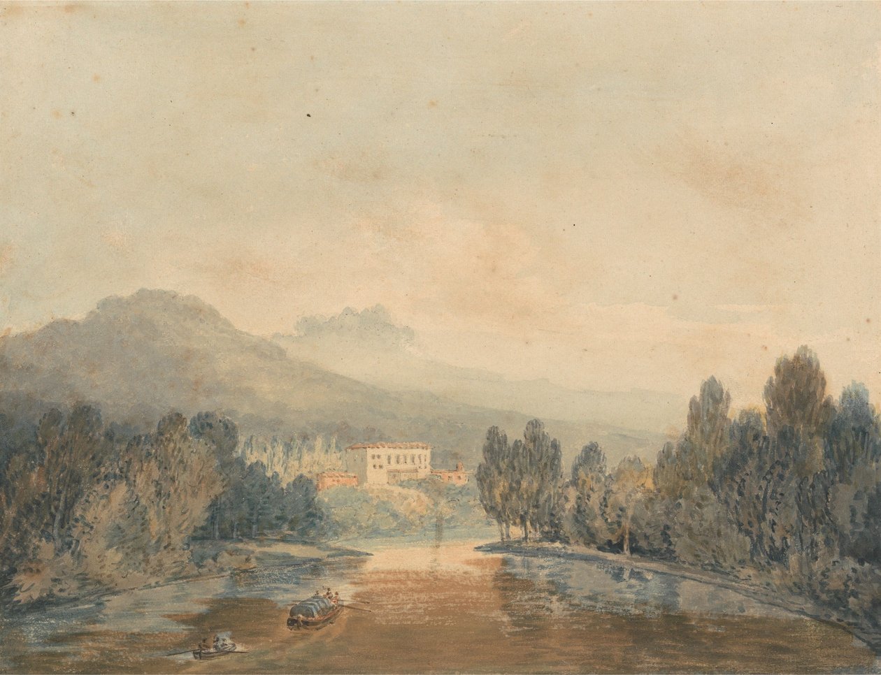Villa Salviati Arno-joen varrella tekijältä Joseph Mallord William Turner
