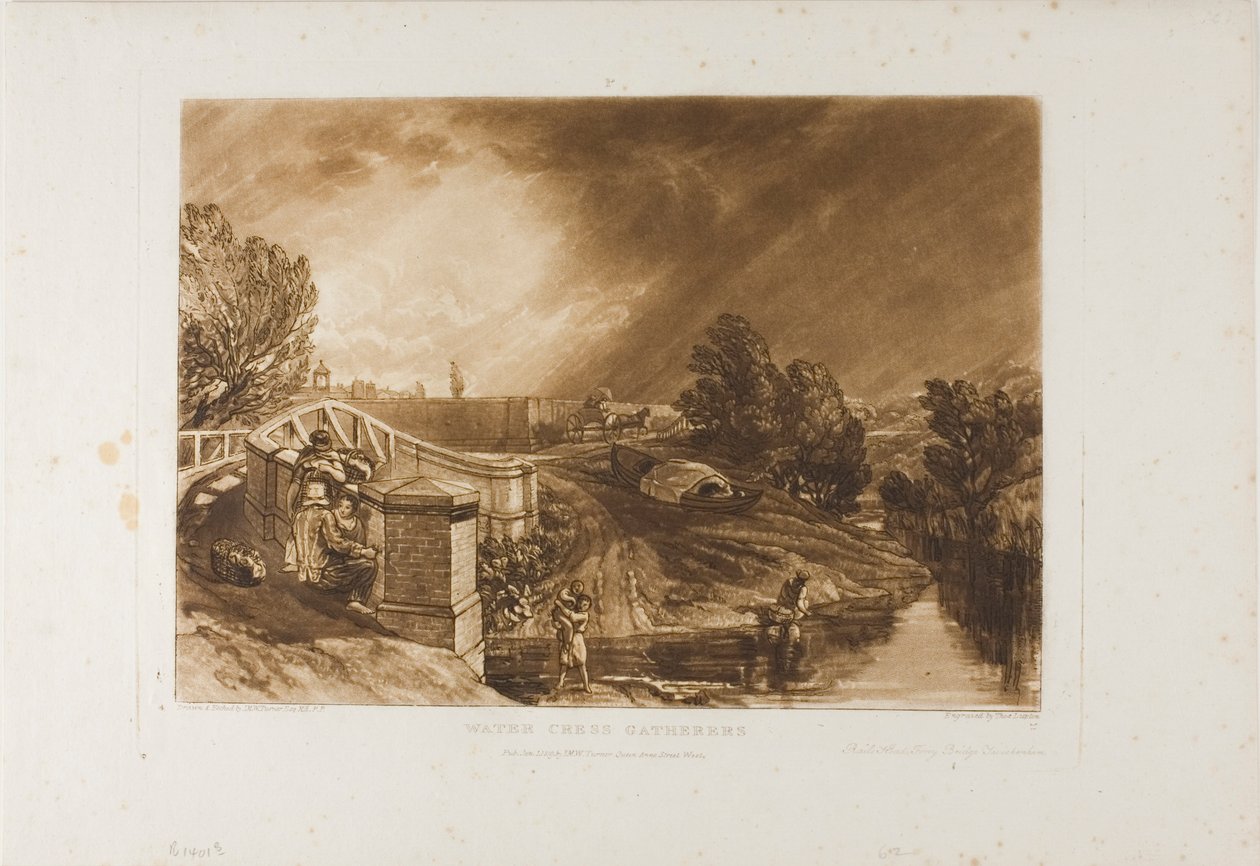 Watercress Gatherers, levy 62 Liber Studiorumilta tekijältä Joseph Mallord William Turner