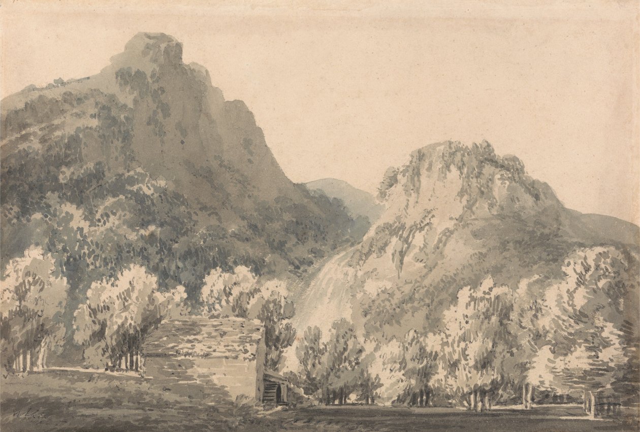 Lodoren vesiputous, Cumberland tekijältä Joseph Mallord William Turner