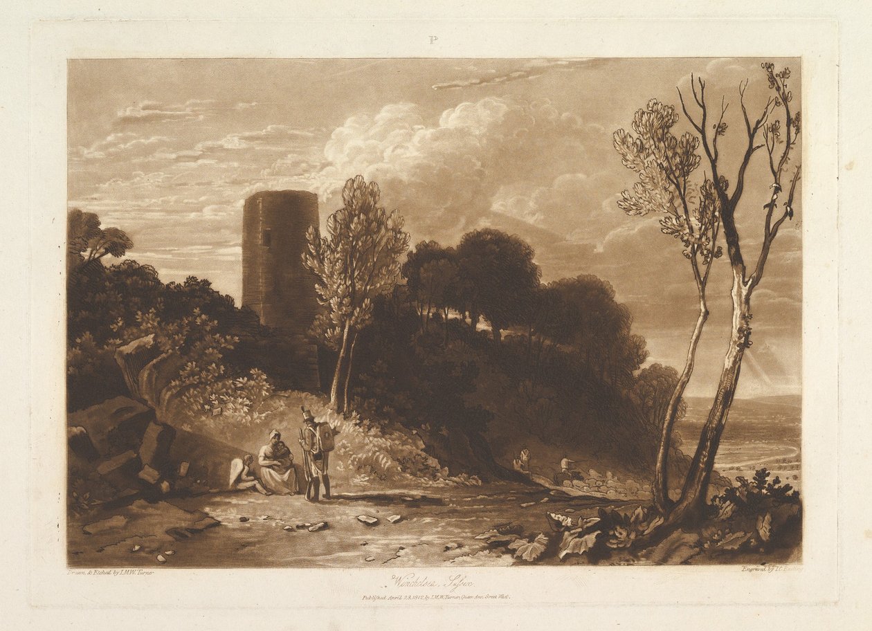 Winchelsea Sussex Liber Studies, osa IX, levy 42, 23. huhtikuuta 1812 tekijältä Joseph Mallord William Turner