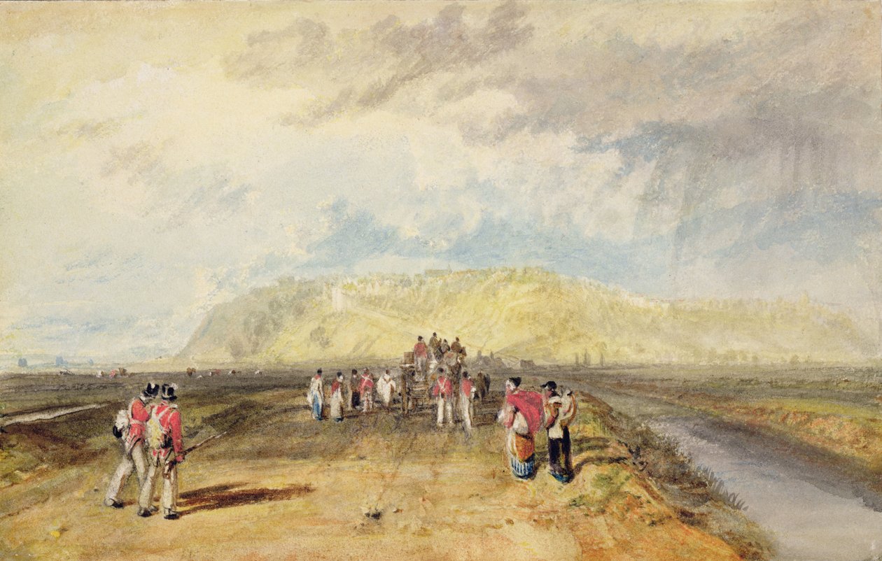 Winchelsea, Sussex, Rye Roadilta (akvarelli ja vartaloväri paperille) tekijältä Joseph Mallord William Turner