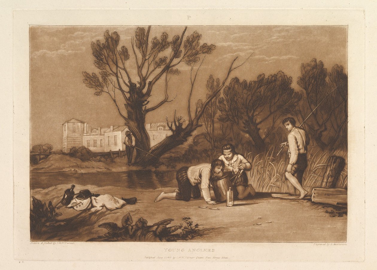 Nuoret onkijat Liber Studiorum, osa VII, 1. kesäkuuta 1811. tekijältä Joseph Mallord William Turner