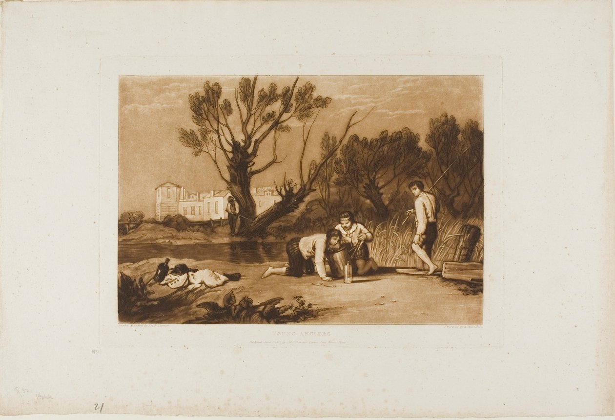 Young Anglers, levy 32 Liber Studiorumilta tekijältä Joseph Mallord William Turner
